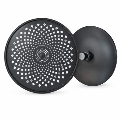 Palaria de dus rotunda 22.5cm neagra cu duze albe, jet ploaie