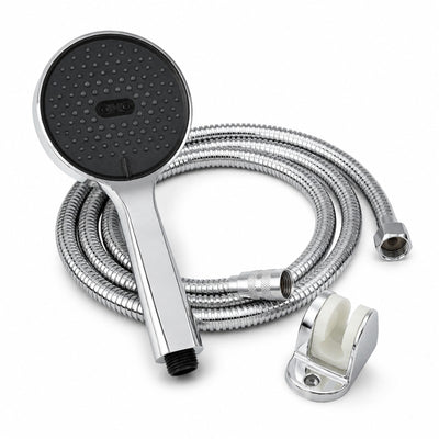 Set para dus cu furtun flexibil 150cm si suport, finisaj cromat, model JHKL-H251C