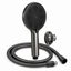 Set para dus cu furtun 150 cm si suport, design modern negru