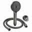 Set para dus cu furtun metalic si suport, lungime 150 cm, finisaj gri grafit