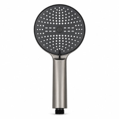 Set para dus cu furtun metalic si suport, lungime 150 cm, finisaj gri grafit