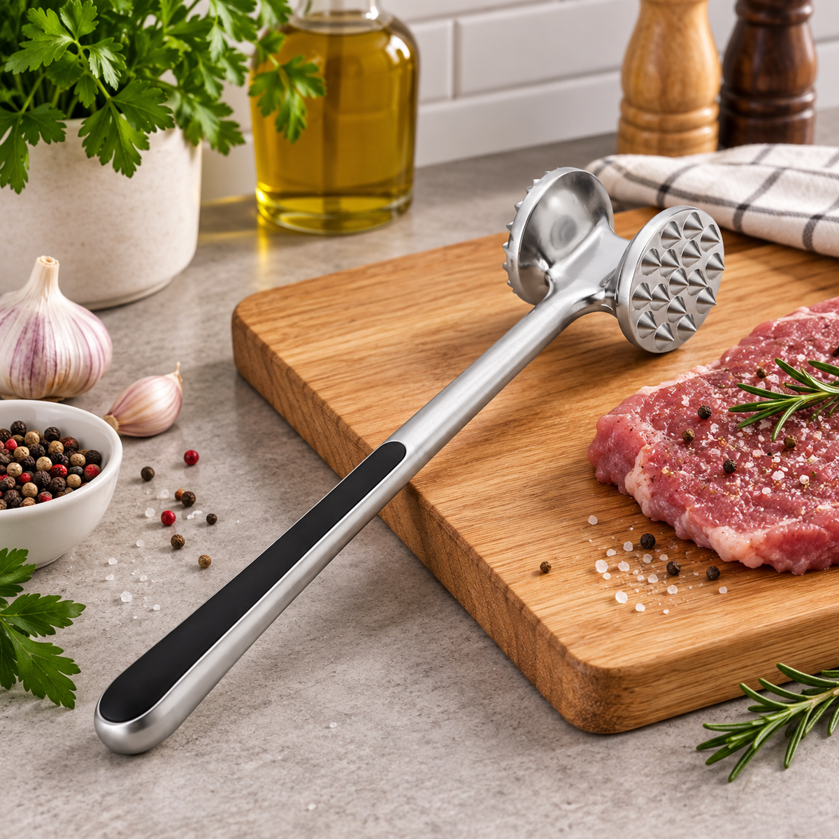 Ciocan pentru snitel si fragezit carnea, 22 cm lungime