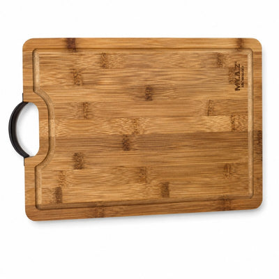 Tocator din lemn de bambus 23x33x1.5cm cu maner si canal pentru lichide
