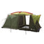 Cort camping 4 persoane, impermeabil, 2 camere, verde, structura rezistenta