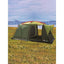 Cort camping 4 persoane, impermeabil, 2 camere, verde, structura rezistenta
