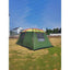 Cort camping 4 persoane, impermeabil, 2 camere, verde, structura rezistenta