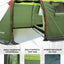 Cort camping 3 persoane, impermeabil, 2 camere, verde
