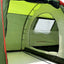 Cort camping 3 persoane, impermeabil, 2 camere, verde