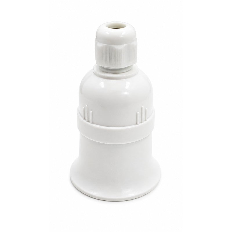 Dulie pentru bec E27, alb, design compact si rezistent