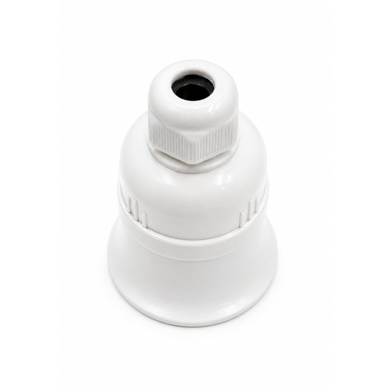 Dulie pentru bec E27, alb, design compact si rezistent