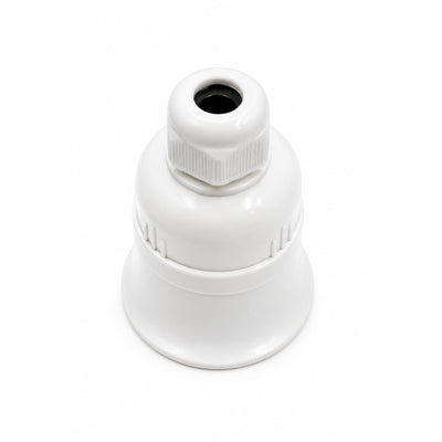 Dulie pentru bec E27, alb, design compact si rezistent