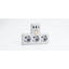 Adaptor priza triplu cu 3 porturi USB (2x USB-A + 1x USB-C), 3 prize Schuko, comutator ON/OFF