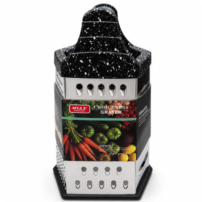 Razatoare manuala cu 6 fete pentru fructe si legume, corp metalic si maner ergonomic