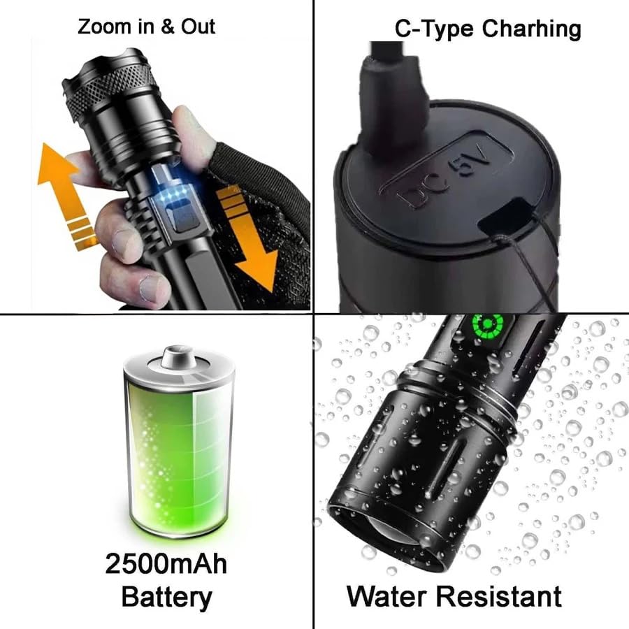 Lanternă de mână cu LED, negru Z-TOOLS / ZTS8232