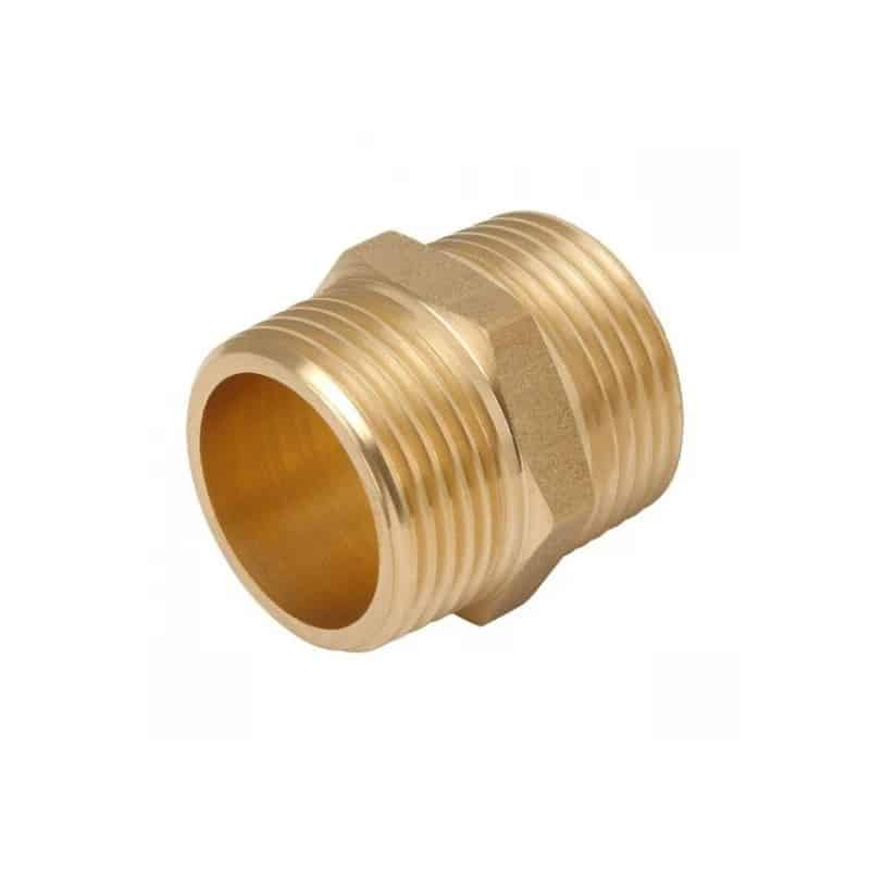 Fiting bronz niplu 1/2" pentru instalatii sanitare si termice, filet exterior