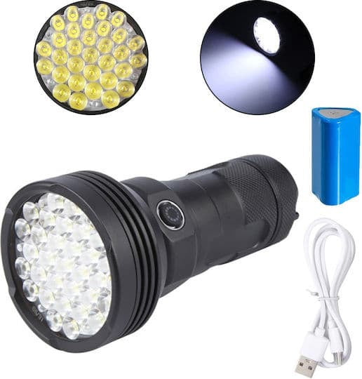 Lanterna de mana LED, carcasa metalica, 4 moduri lumina, USB