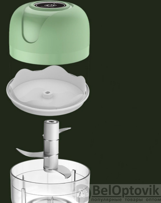 Mini tocător electric USB, 250 ml, cu trei lame – imagine 3