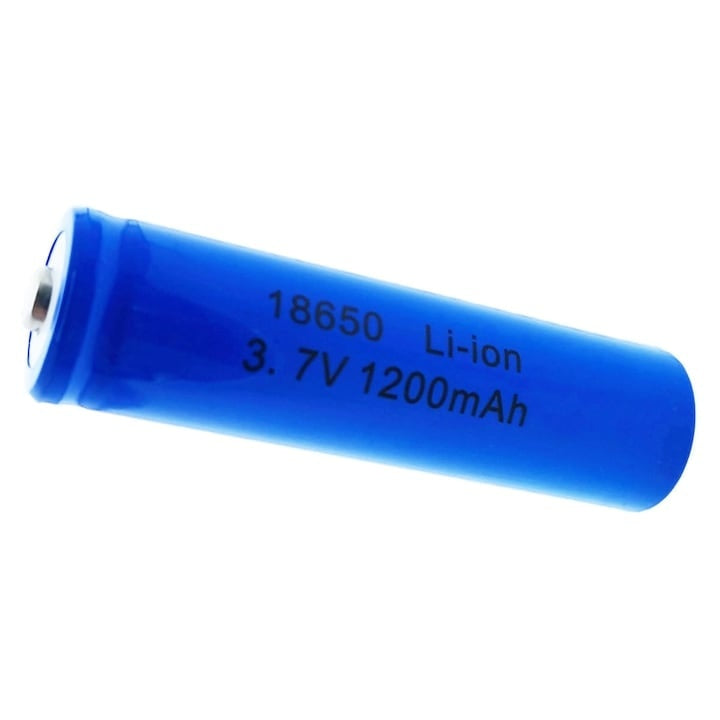 Acumulator Li-ion, .7V 1200mAh, capacitate mare, reincarcabil, dimensiuni 65 x 17 x 12 mm, albastru