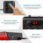 Adaptor bricheta auto, 120W, 4 USB, monitorizare tensiune in timp real, Iluminare LED, 120W, ABS, negru/rosu