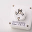 Adaptor dublu cu lumina veghe, 1x Schucko + 1x Euro, USB A+USB C, 16A 250V alb