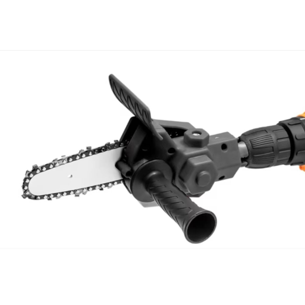 Adaptor mini-drujba pentru bormasina, cu maner de plastic ergonomic, din aliaj si plastic, dimensiunea placii de ghidare 4 inch / 10.6 cm, negru