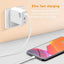 Adaptor pentru incarcator, 65W, 2 porturi, 1 USB + 1 tip C, incarcare rapida, USB pentru telefon mobil, alb