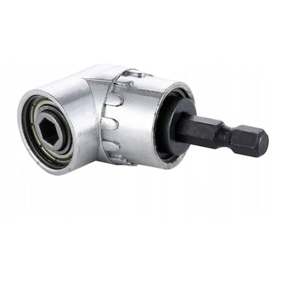 Adaptor pentru masina de insurubat, prindere 1/4 HEX (6,35 mm), din otel carbon, inclinare 105°, argintiu