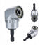Adaptor pentru masina de insurubat, prindere 1/4 HEX (6,35 mm), din otel carbon, inclinare 105°, argintiu