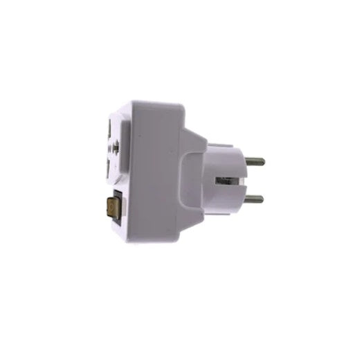 Adaptor priza us/uk la tip priza Europa, cu intrerupator, FOXMAG24, alb