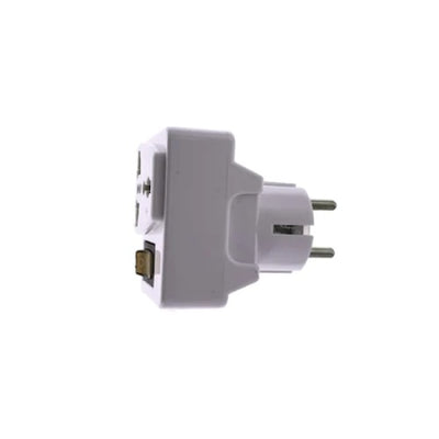 Adaptor priza us/uk la tip priza Europa, cu intrerupator, FOXMAG24, alb