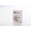 Adaptor simplu 1x Schucko cu USB 2x tip A si 2x tip C, 16A, 250W, alb
