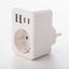 Adaptor simplu 1x Schucko cu USB 2x tip A si 2x tip C, 16A, 250W, alb
