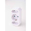 Adaptor triplu 1x Schucko + 2x Euro, 16A, 250V, alb