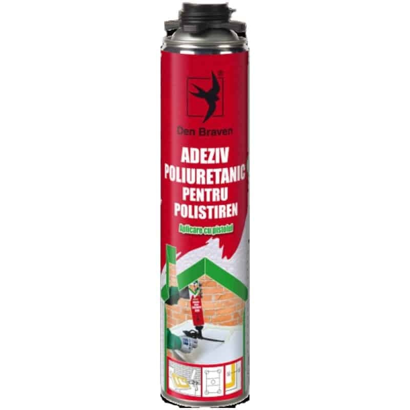 Adeziv poliuretanic spuma pentru polistiren, aplicare cu pistol, 750 ml