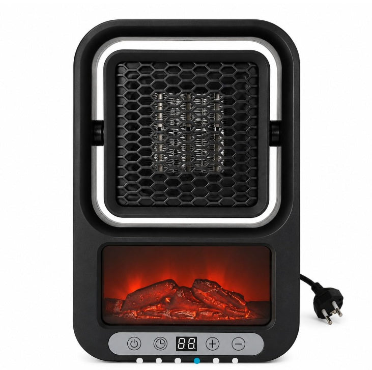 Aerotermă Fan Heater, cu afișaj digital și efect de flacără – imagine 3