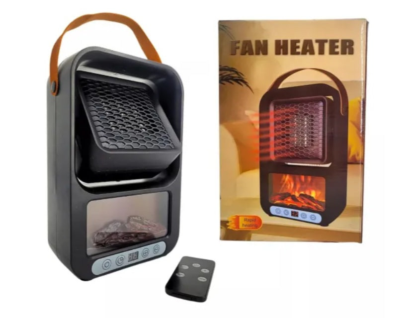 Aerotermă Fan Heater, cu afișaj digital și efect de flacără – imagine 1