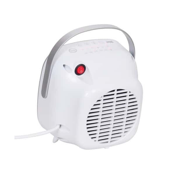 Aeroterma ceramica alba, 1500W, timer, termostat reglabil si maner portabil