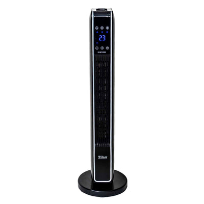 Aeroterma ceramica tip turn 2200W cu ecran tactil si timer 8H, negru