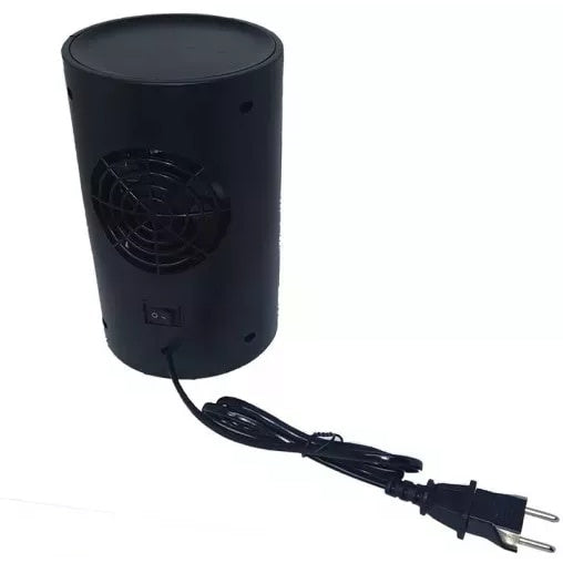 Aeroterma de birou, putere 400W, carcasa termorezistenta din plastic, consum redus de energie, negru