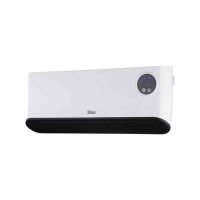 Aeroterma de perete alba 2200W cu ecran LED si detector ferestre deschise