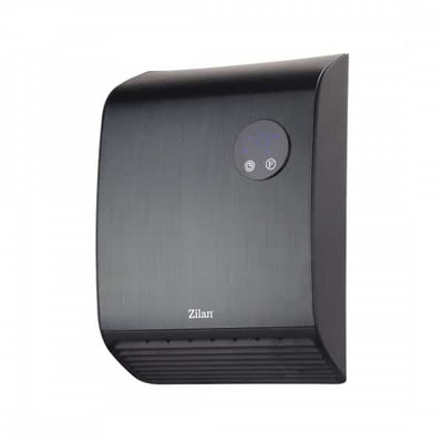 Aeroterma de perete negru, 2000W, display LED si senzor de temperatura