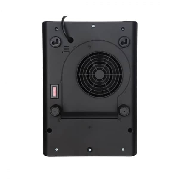 Aeroterma de perete negru, 2000W, display LED si senzor de temperatura