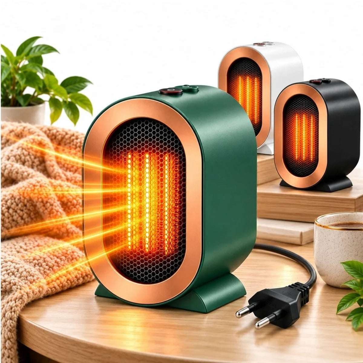 Aerotermă compactă cu grilă ovală, roz – imagine 1