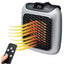 Aeroterma electrica, portabila, cu afisaj LED, cu telecomanda, dimensiuni 13X13 cm, putere 800W, negru/gri