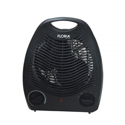 Aeroterma neagra 2 trepte putere 1000W/2000W cu termostat si indicator luminos
