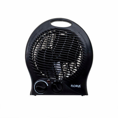 Aeroterma neagra cu 2 niveluri de putere 1000/2000W si termostat reglabil