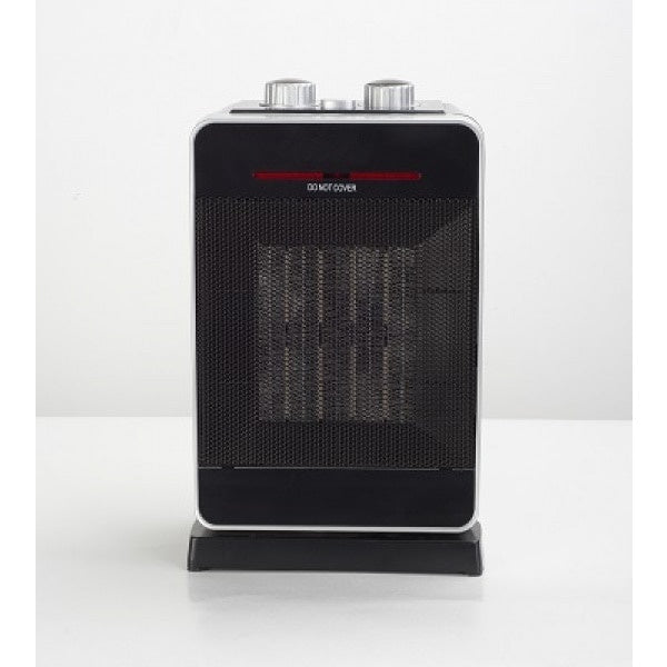 Aeroterma pentru masa si birou, cu 2 trepte de putere, dimensiuni 20x15x28 cm, putere 2000W, cu rezistenta ceramica, negru