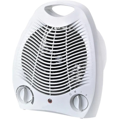 Aeroterma portabila, FOXMAG24, protectie la supraincalzire, cu ventilator si 2 trepte de viteza, 1000W si 2000W, alb