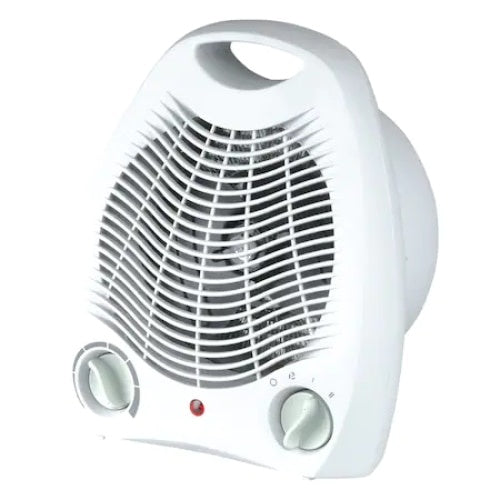 Aeroterma portabila, FOXMAG24, protectie la supraincalzire, cu ventilator si 2 trepte de viteza, 1000W si 2000W, alb