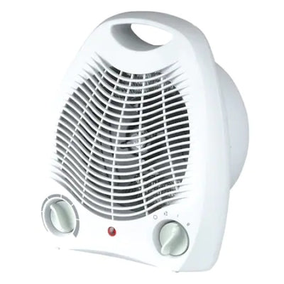 Aeroterma portabila, FOXMAG24, protectie la supraincalzire, cu ventilator si 2 trepte de viteza, 1000W si 2000W, alb
